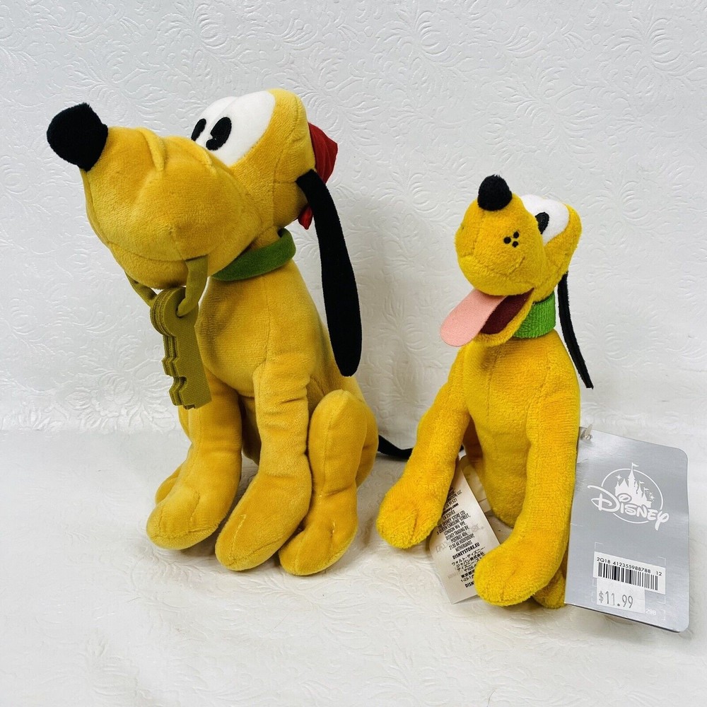 Lot 2 Disney Pluto Dog Plush Toys